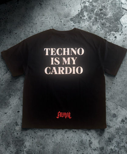 TECHNO IS MY CARDIO - BLACK REFLECTIVE